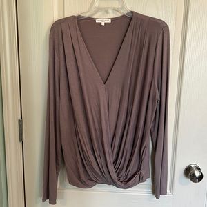 Faux wrap blouse